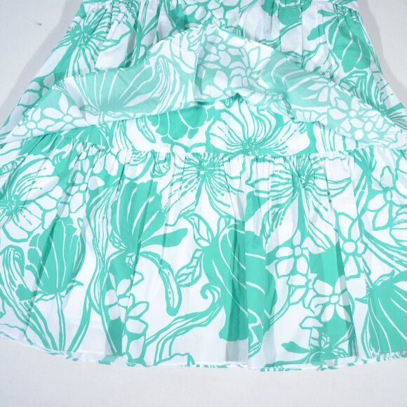 Lilly Pulitzer Tropical Green and White Mini Dress size 14 NWT - Picture 10 of 13